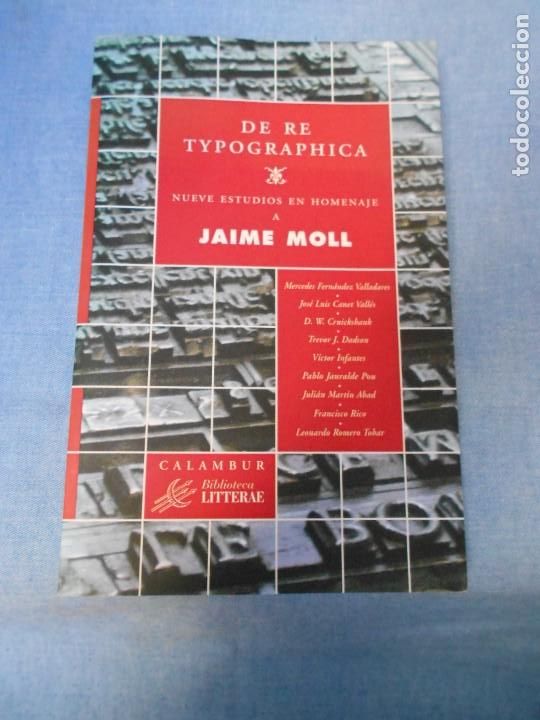 Libros de segunda mano: DE RE TYPOGRAPHICA - Foto 1