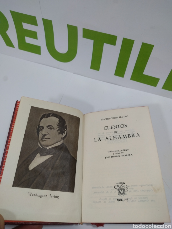 Libros de segunda mano: Cuentos de la Alhambra. Aguilar ediciones. 1950. - Foto 2