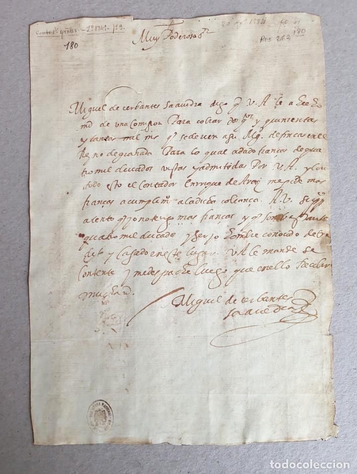 Libros de segunda mano: Aut&oacute;grafos de Miguel de Cervantes Saavedra. Facs&iacute;miles. Taberna Libraria 2016 - Foto 31