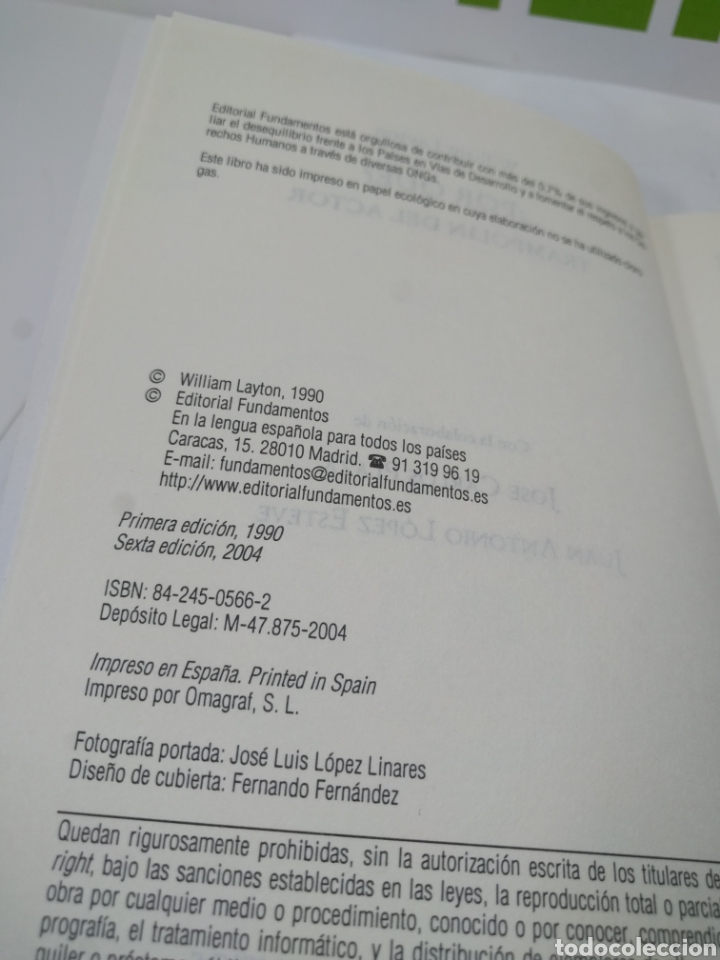 Libros de segunda mano: &iquest;Por qu&eacute;? Trampolin del actor. William Layton. Fundamentos. - Foto 5
