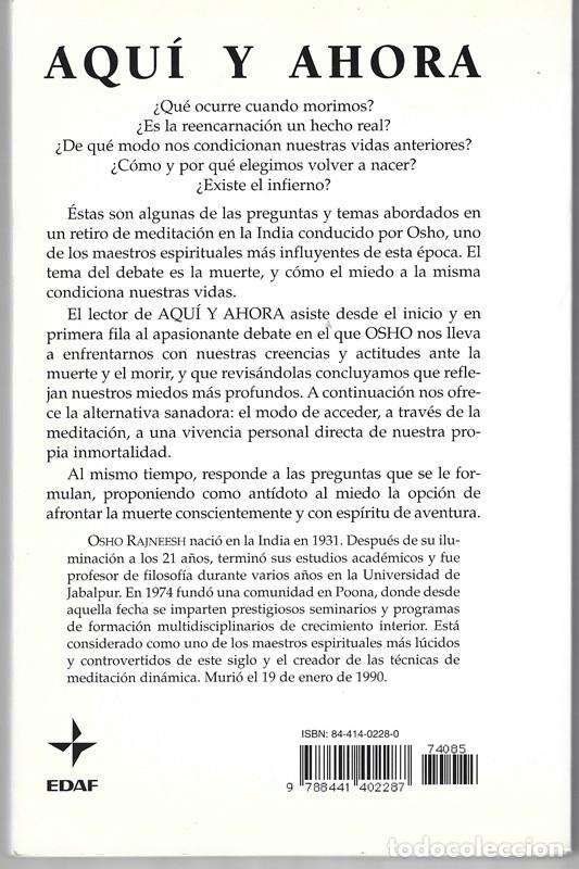 Libros de segunda mano: AQU&Iacute; Y AHORA OSHO - Foto 2