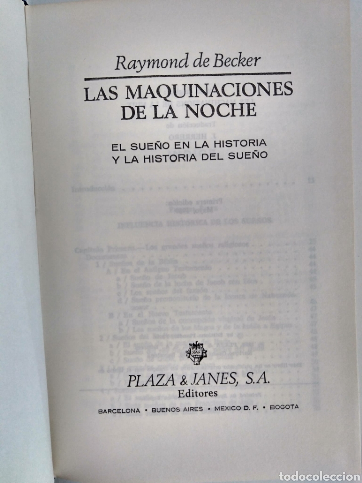 Libros de segunda mano: Las maquinaciones de la noche / Raymond de Becker - Foto 2