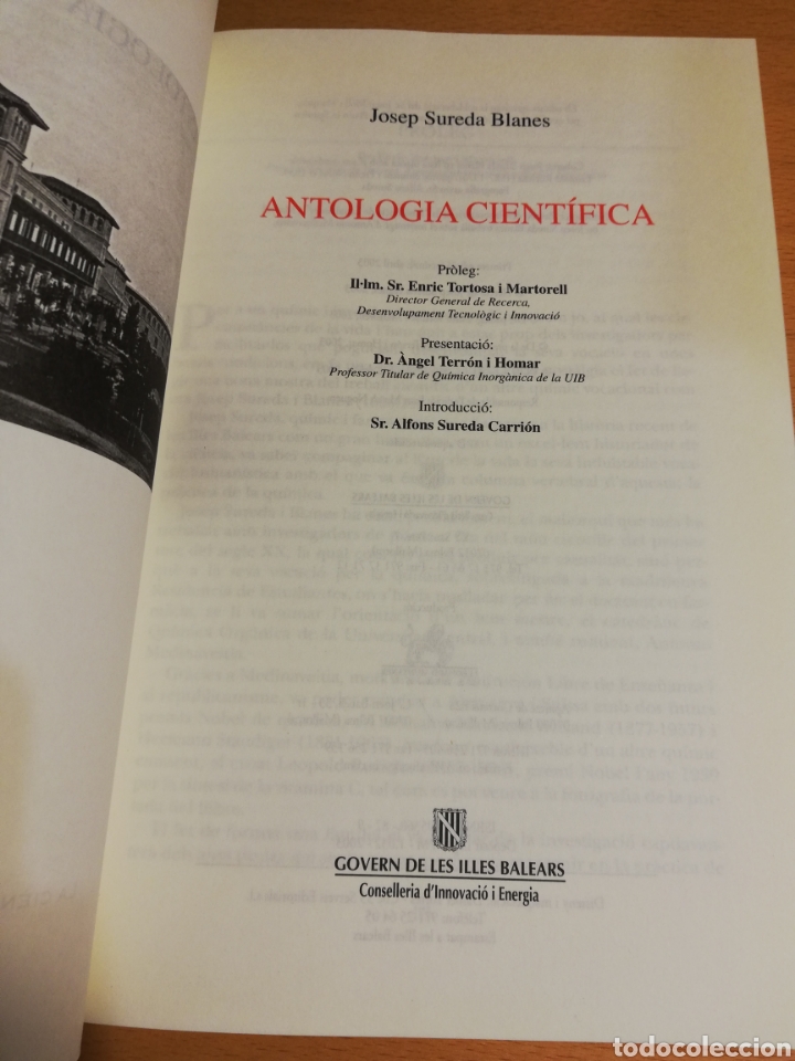 Libros de segunda mano: ANTOLOGIA CIENT&Iacute;FICA (JOSEP SUREDA BLANES) - Foto 2