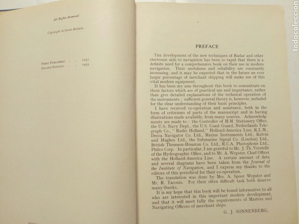 Libros de segunda mano: RADAR AND ELECTRONIC NAVIGATION ( G.J. Sonnenberg, 1955) - en ingl&eacute;s - - Foto 6
