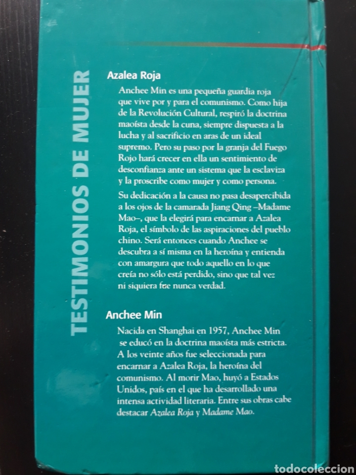 Libros de segunda mano: Azalea Roja Anchee Min Tapa dura Testimonios de mujer - Foto 2