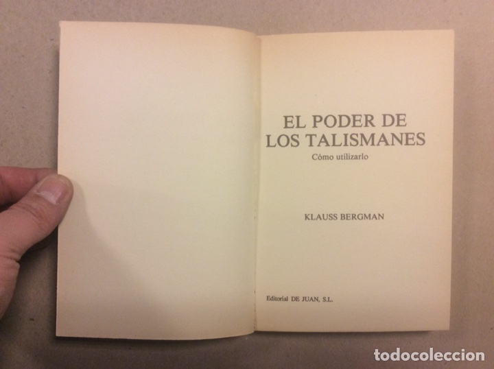 Libros de segunda mano: EL PODER DE LOS TALISMANES (C&Oacute;MO UTILIZARLO). KLAUSS BERGMAN. EDITORIAL DE JUAN 1990 - Foto 2