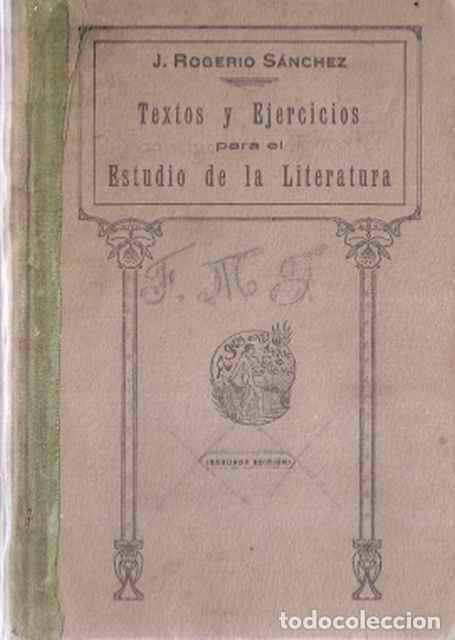 Libros de segunda mano: Textos y Ejercicios para el Estudio de la Literatura - S&aacute;nchez, J. Rogerio - Foto 1