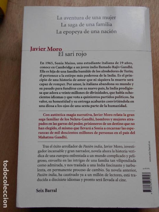 Libros de segunda mano: EL SARI ROJO JAVIER MORO - Foto 3