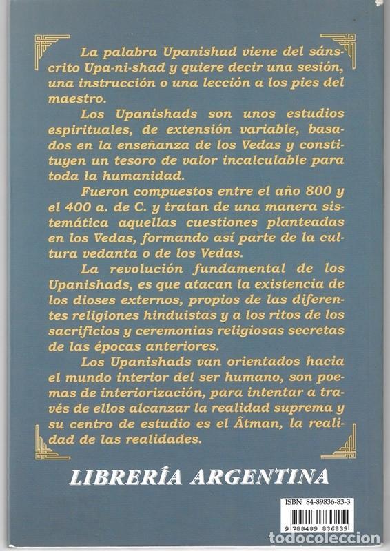 Libros de segunda mano: UPANISHADS SELECCI&Oacute;N DE NORBERTO TUCCI - Foto 2