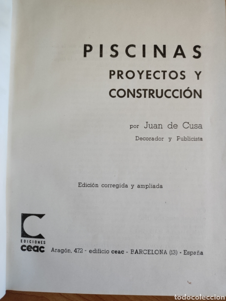 Libros de segunda mano: Proyectos y construcci&oacute;n de piscinas a&ntilde;o 1963 - Foto 2