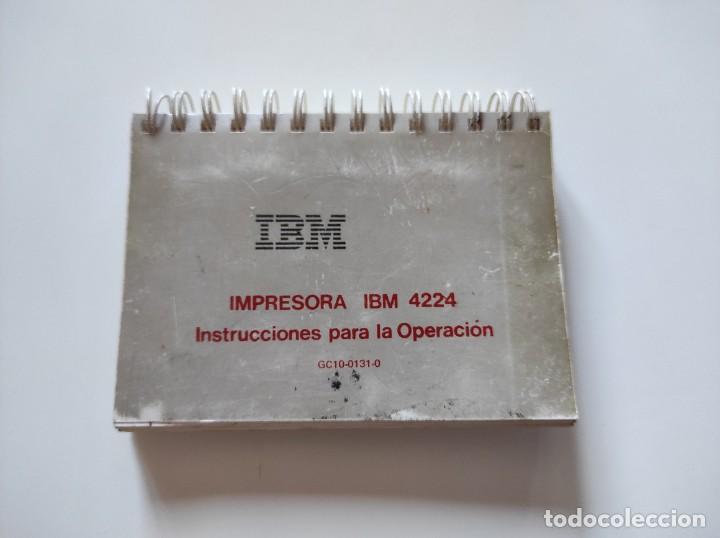 Libros de segunda mano: Manual de instrucciones de impresora IBM 4224 - Foto 1