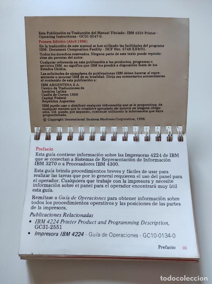 Libros de segunda mano: Manual de instrucciones de impresora IBM 4224 - Foto 2