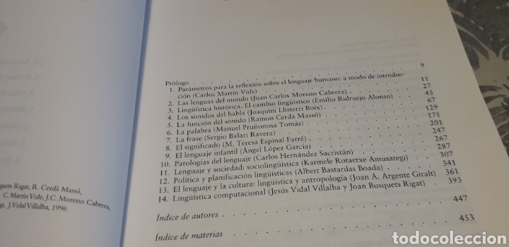 Libros de segunda mano: ELEMENTOS DE LINGUISTICA, CARLOS MART&Iacute;N VIDE, - Foto 2