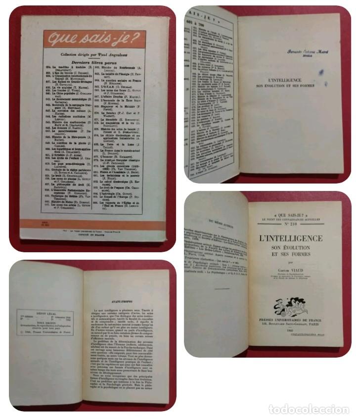 Libros de segunda mano: 1960. N&deg; 210 QUE SAIS-JE? LINTELLIGENCE. GASTON VIAUD. - Foto 2