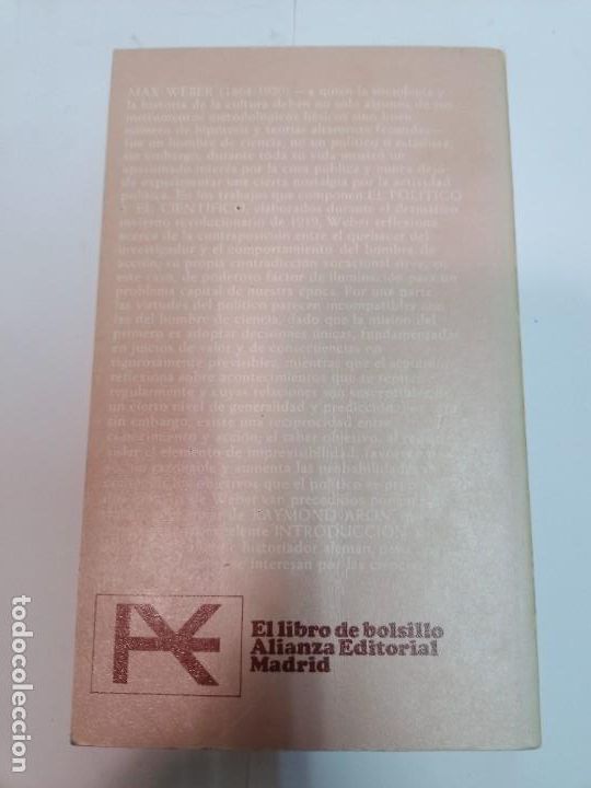Libros de segunda mano: MAX WEBER El politico y el cientifico SA9115 - Foto 2