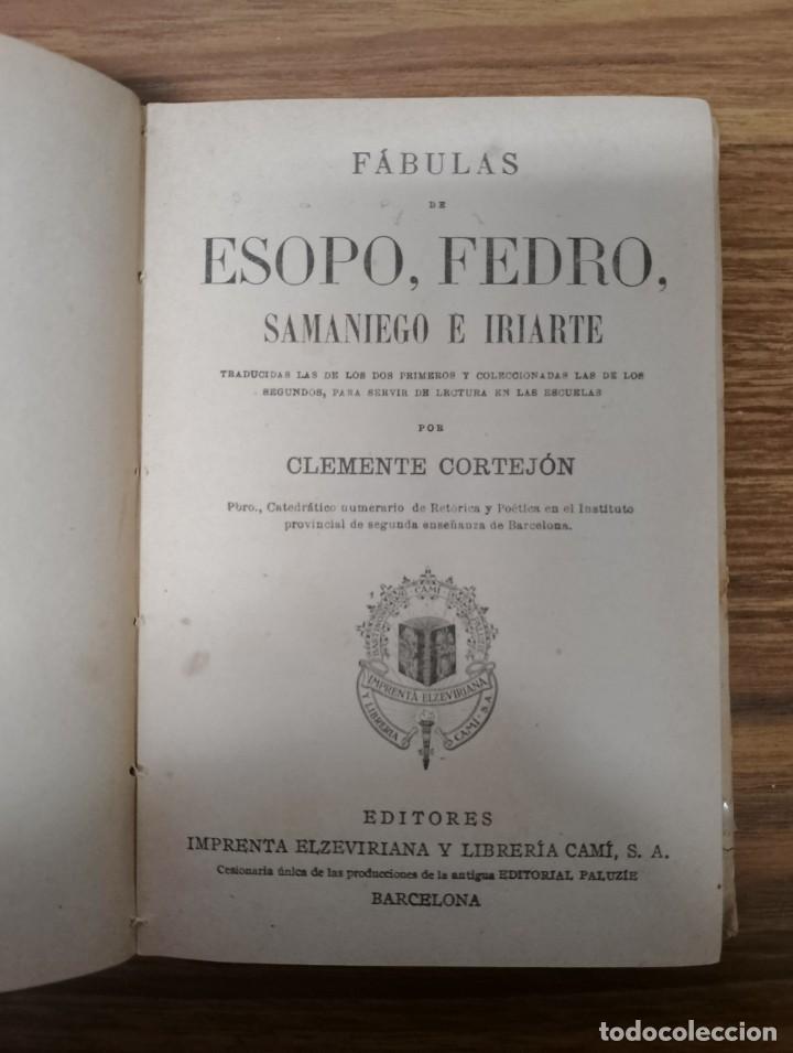 Libros de segunda mano: LIBRO FABULAS SAMARIEGO E ESOPO FEDRO IRIARTE - Foto 2