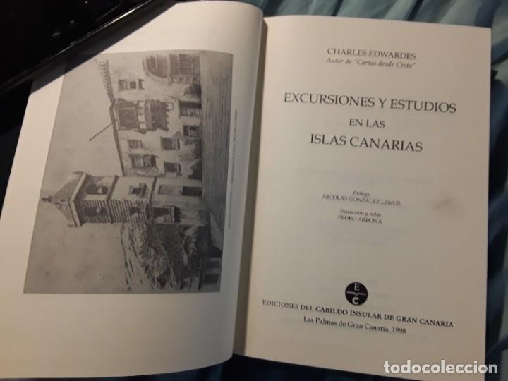 Libros de segunda mano: Excursiones y estudios en Las Islas Canarias, de Charles Edwardes. - Foto 2