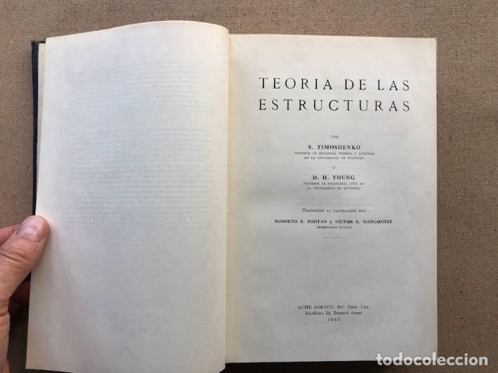 Libros de segunda mano: Teor&iacute;a de las Estructuras / Timoshenko & Young / 1948 / Acme Agency / - Foto 7