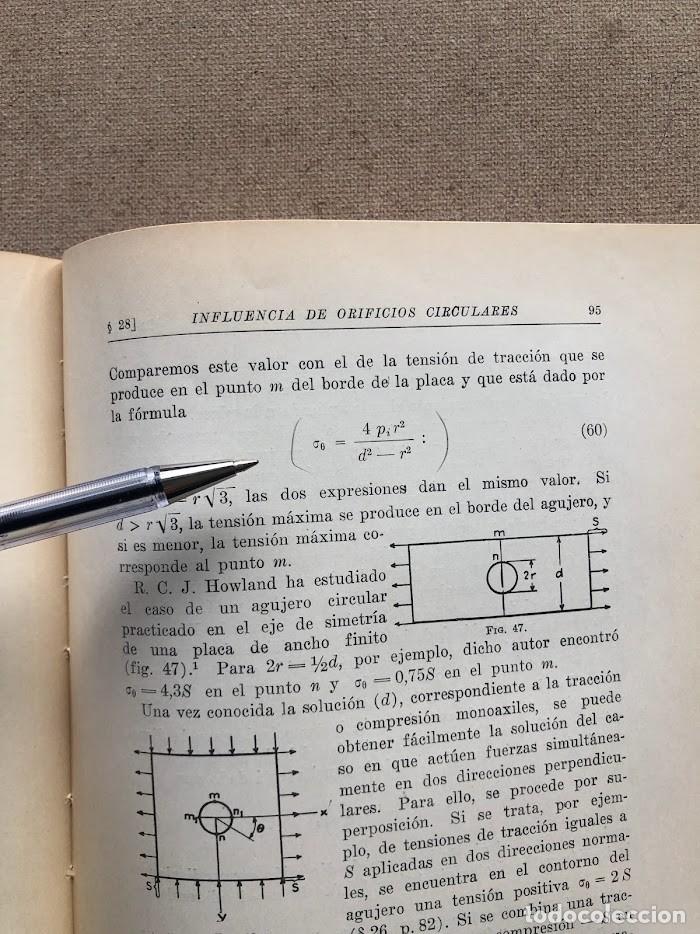 Libros de segunda mano: Teor&iacute;a de la Elasticidad / Timoshenko / Librer&iacute;a y Editorial &rdquo;El Ateneo&rdquo; / 1946 / - Foto 45