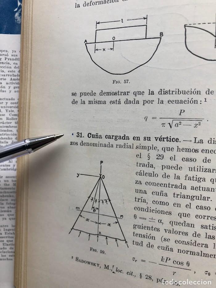 Libros de segunda mano: Teor&iacute;a de la Elasticidad / Timoshenko / Librer&iacute;a y Editorial &rdquo;El Ateneo&rdquo; / 1946 / - Foto 47