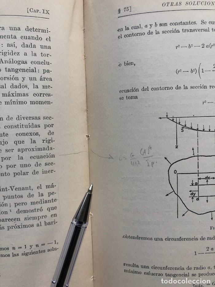 Libros de segunda mano: Teor&iacute;a de la Elasticidad / Timoshenko / Librer&iacute;a y Editorial &rdquo;El Ateneo&rdquo; / 1946 / - Foto 52