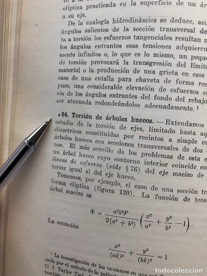 Libros de segunda mano: Teor&iacute;a de la Elasticidad / Timoshenko / Librer&iacute;a y Editorial &rdquo;El Ateneo&rdquo; / 1946 / - Foto 56