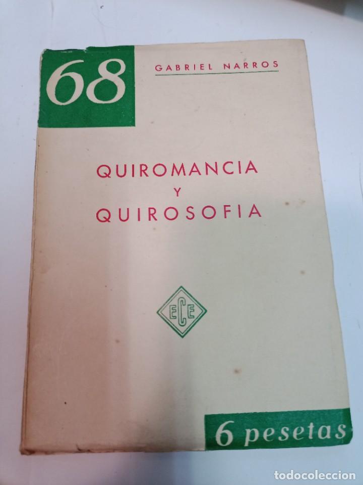 Libros de segunda mano: GABRIEL NARROS Quiromancia y quirosofia SA9149B - Foto 1