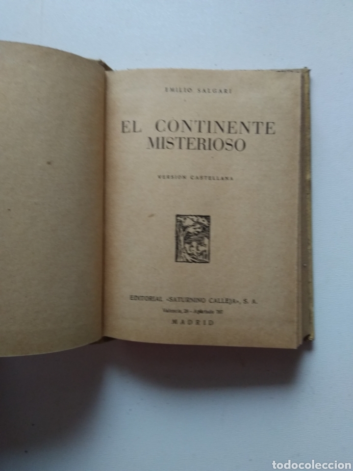 Libros de segunda mano: EL CONTINENTE MISTERIOSO/EMILIO SALGARI EDICIONES CALLEJA - Foto 2