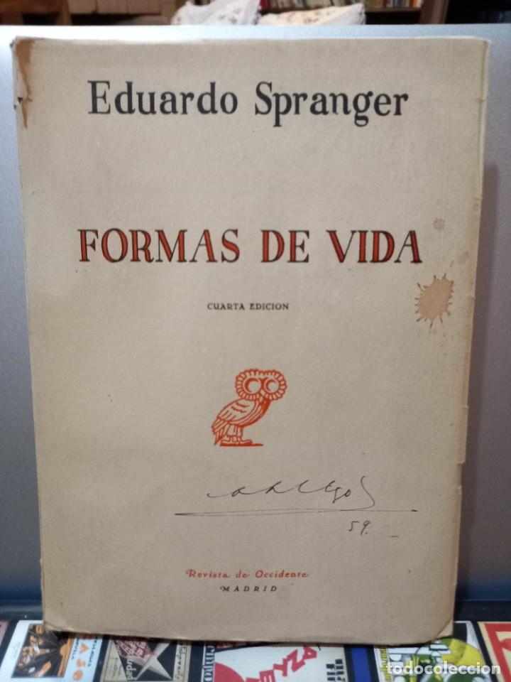 Libros de segunda mano: Eduardo Spranger - Formas de vida / Revista de Occidente 1954 - Foto 1