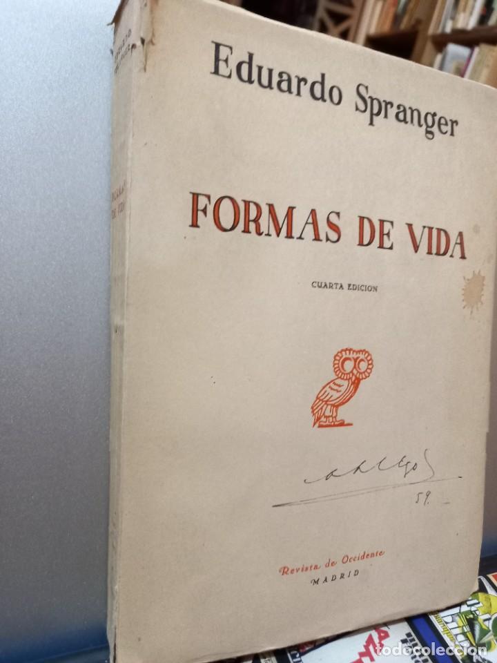 Libros de segunda mano: Eduardo Spranger - Formas de vida / Revista de Occidente 1954 - Foto 2