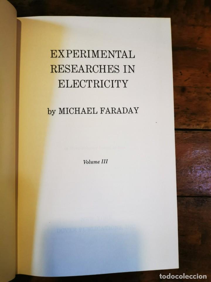 Libros de segunda mano: FARADAY, Michael. Experimental researches in electricity. Volume III - Foto 1