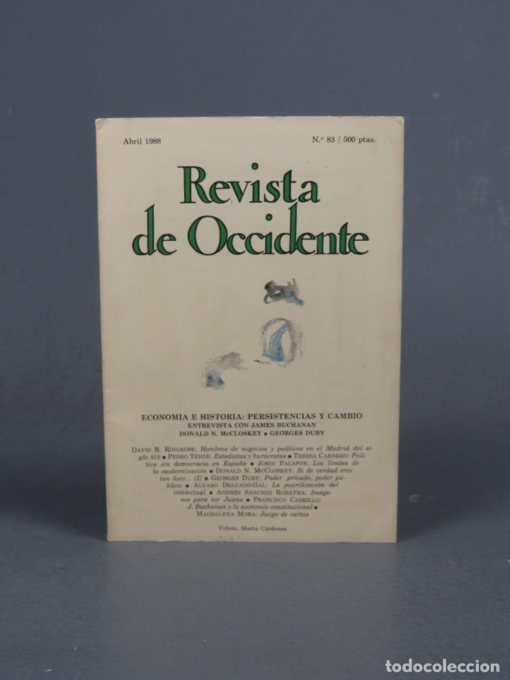 Libros de segunda mano: REVISTA DE OCCIDENTE. N&ordm;83. MADRID. A&Ntilde;O 1988. - Foto 1