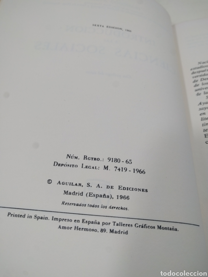 Libros de segunda mano: Introducci&oacute;n a las ciencias sociales. Aguilar. - Foto 3