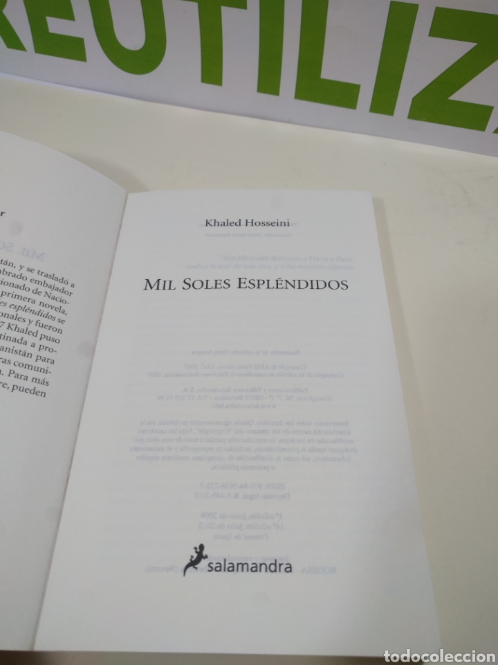 Libros de segunda mano: Mil soles espl&eacute;ndidos. Khaled Hosseini. Letras de bolsillo. - Foto 2