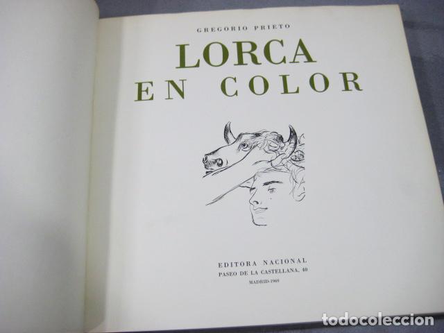 Libros de segunda mano: LORCA EN COLOR. GREGORIO PRIETO. EDITORA NACIONAL 1968 - Foto 3