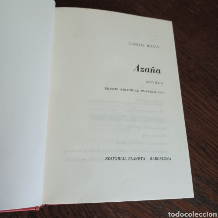 Libros de segunda mano: AZA&Ntilde;A - CARLOS ROJAS 1973 EDITORIAL PLANETA - Foto 3