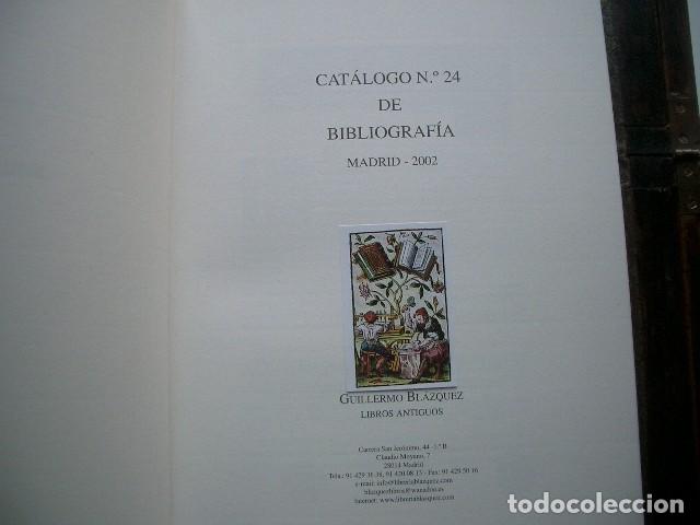 Libros de segunda mano: Cat&aacute;logo de Bibliograf&iacute;a. 24 Guillermo Bl&aacute;zquez - Foto 5