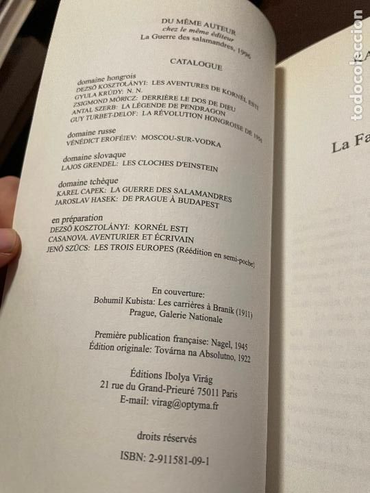 Libros de segunda mano: LA FABRIQUE D&acute;ABSOLU, Karel Capek EN FRANCES - Foto 2