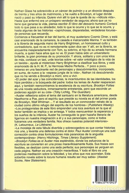 Libros de segunda mano: BROOKLYN FOLLIES PAUL AUSTER - Foto 2