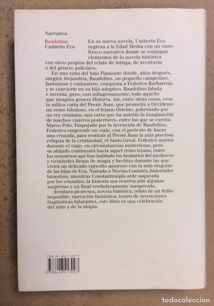 Libros de segunda mano: BAUDOLINO. UMBERTO ECO. LUMEN 2001 - Foto 5