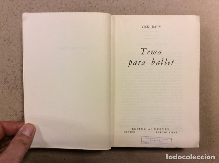Libros de segunda mano: TEMA PARA BALLET. VICKI BAUM. EDITORIAL HERMES 1959 - Foto 2