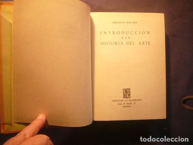 Libros de segunda mano: ARNOLD HAUSER: - INTRODUCCION A LA HISTORIA DEL ARTE - (MADRID, 1961) - Foto 3