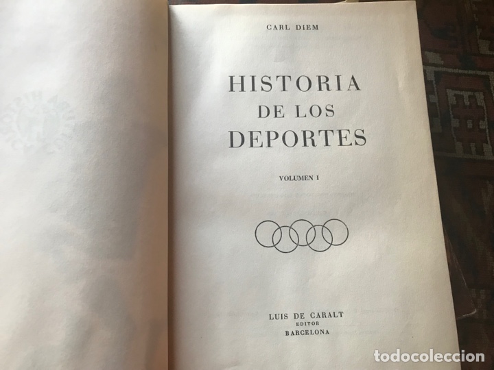 Libros de segunda mano: Historia de los deportes. Carl Diem. Dos tomos. - Foto 7