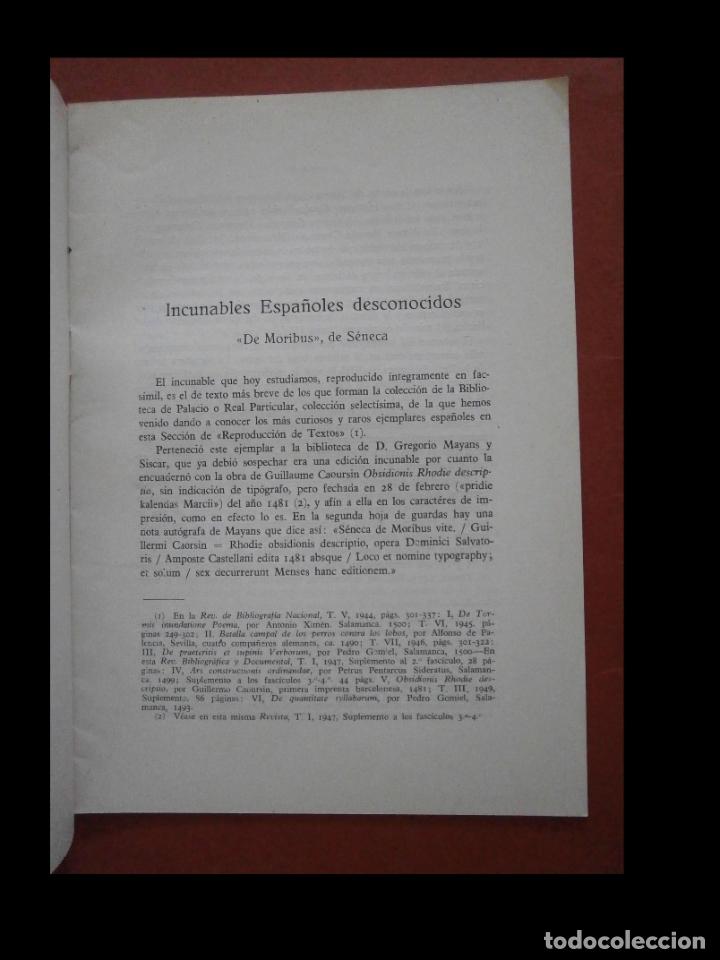 Libros de segunda mano: Incunables Espa&ntilde;oles Desconocidos &rdquo;De Moribus&rdquo;. De Seneca. Matilde Lopez Serrano - Foto 3