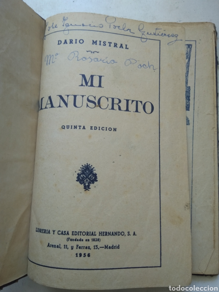 Libros de segunda mano: MI MANUSCRITO/DARIO MISTRAL - Foto 3