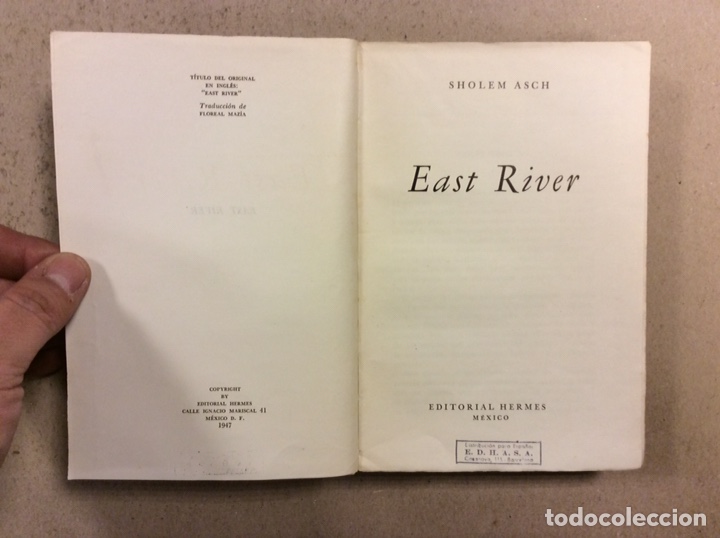 Libros de segunda mano: EAST RIVER. SIMONE ASCH. EDITORIAL HERMES 1947 - Foto 2