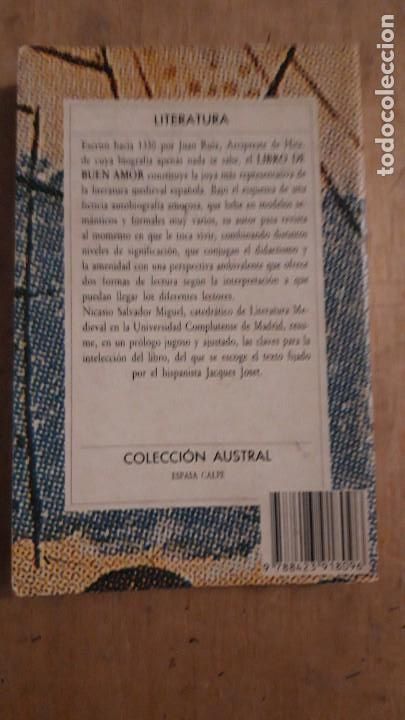 Libros de segunda mano: 1 ** LIBRO DEL BUEN AMOR ** ARCIPRESTE DE HITA . AUSTRAL 1990 . - Foto 2