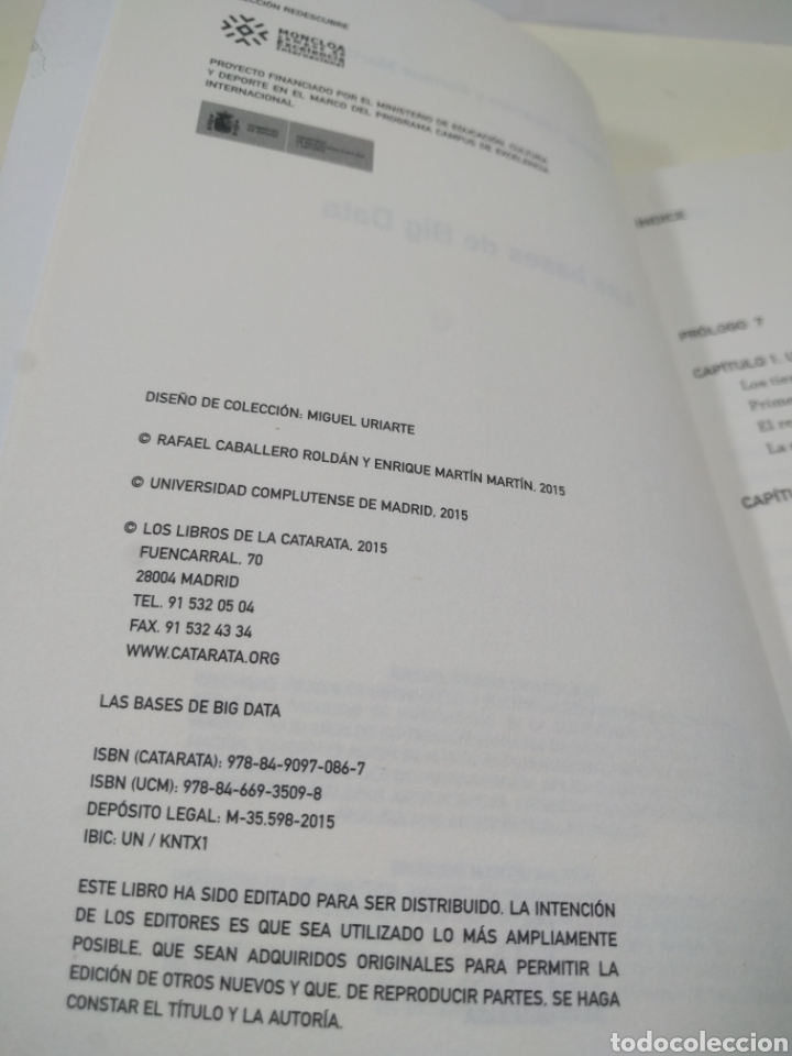 Libros de segunda mano: Las bases de Big data. Universidad complutense. - Foto 4