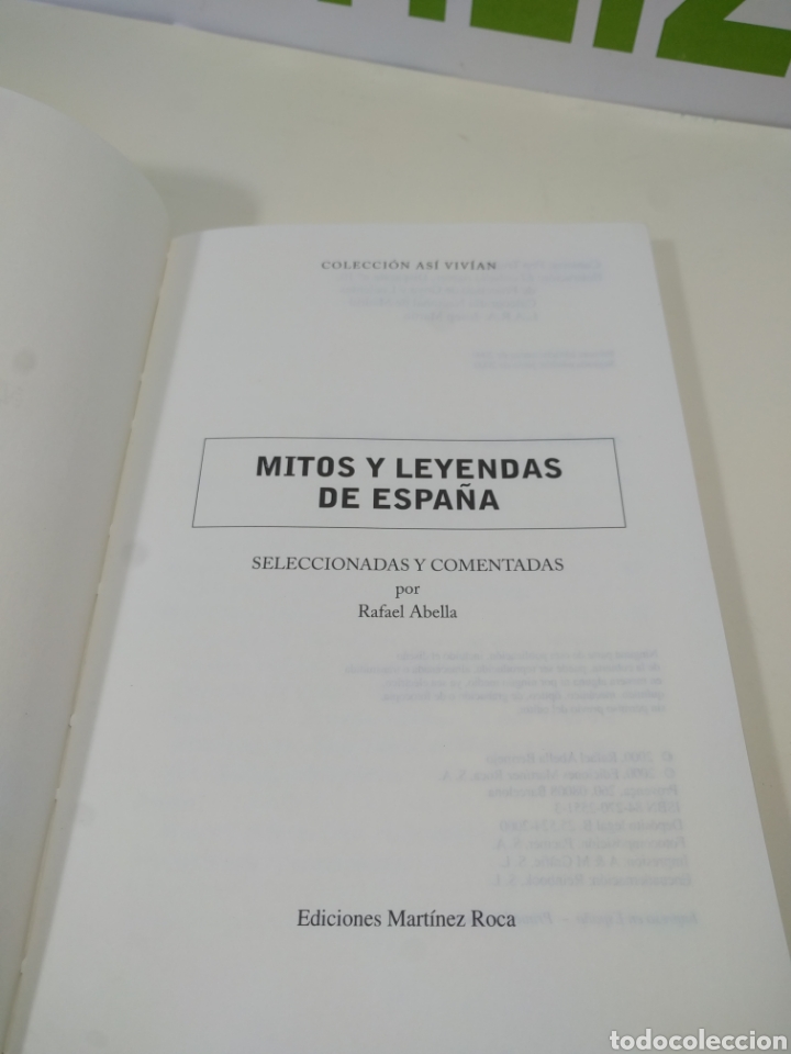 Libros de segunda mano: Mitos y leyendas de Espa&ntilde;a. Rafael Abella. - Foto 3