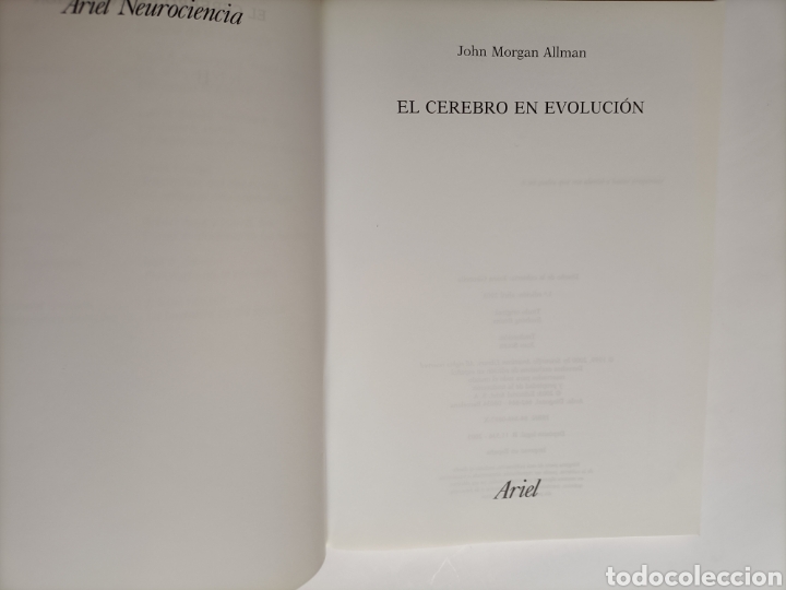 Libros de segunda mano: El cerebro en evoluci&oacute;n. John Morgan Allman - Foto 5